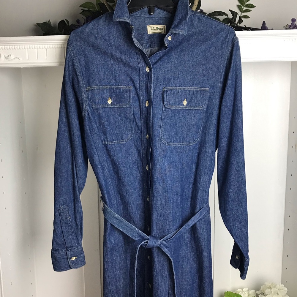 L.L. Bean Denim Shirt Dress- plus size 18